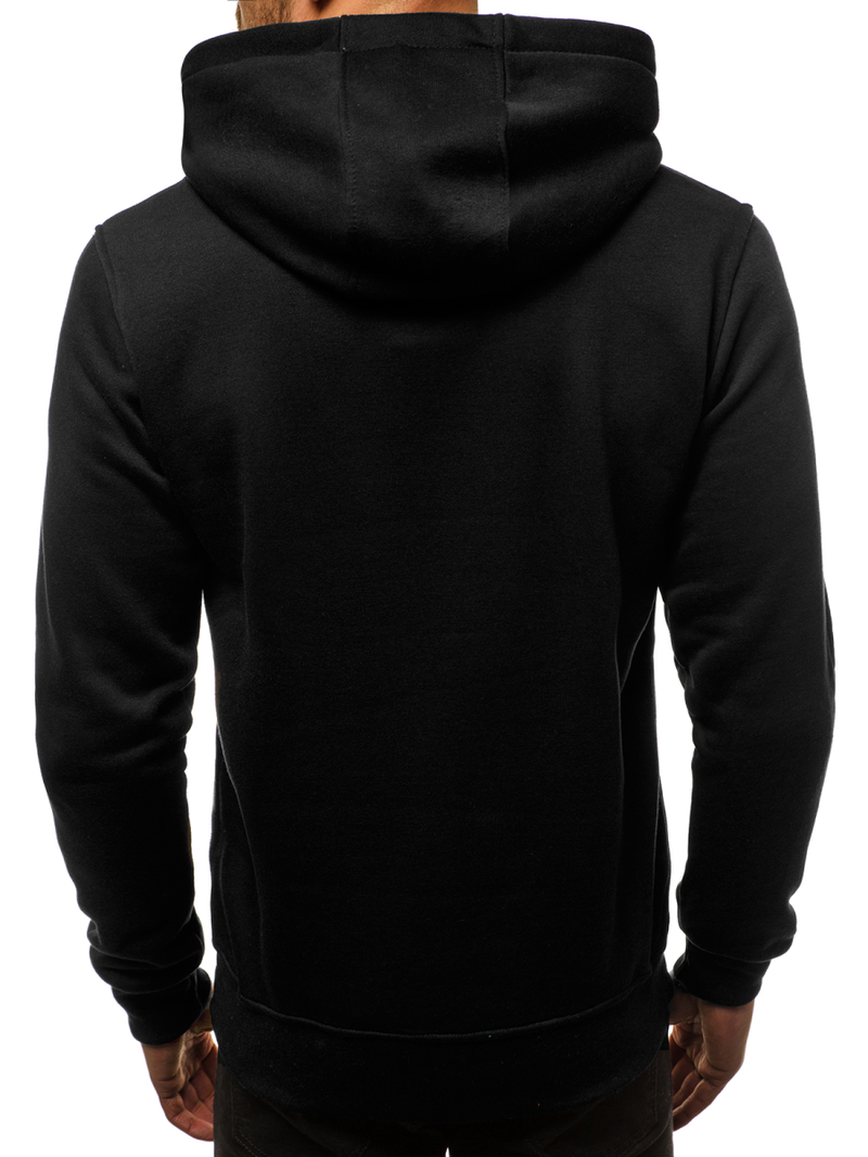 Sweatshirt Homme noir et orange OZONEE JS/2011