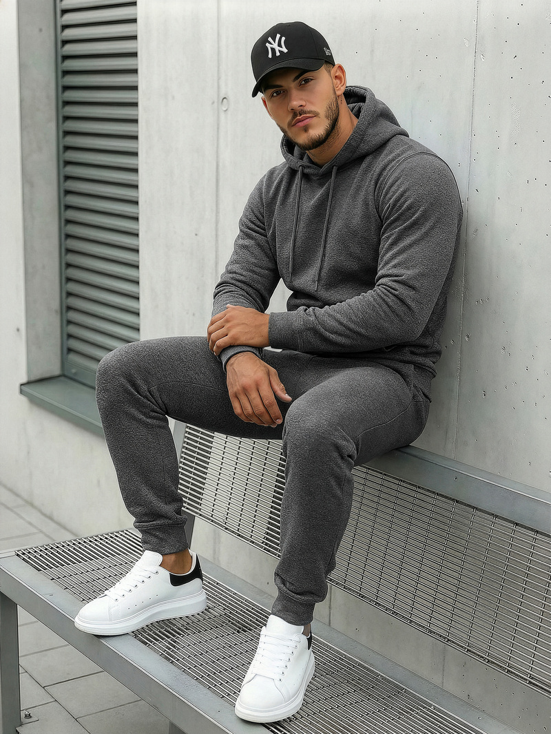 Survêtement Homme Gris foncé OZONEE JS/68C10381/5Z