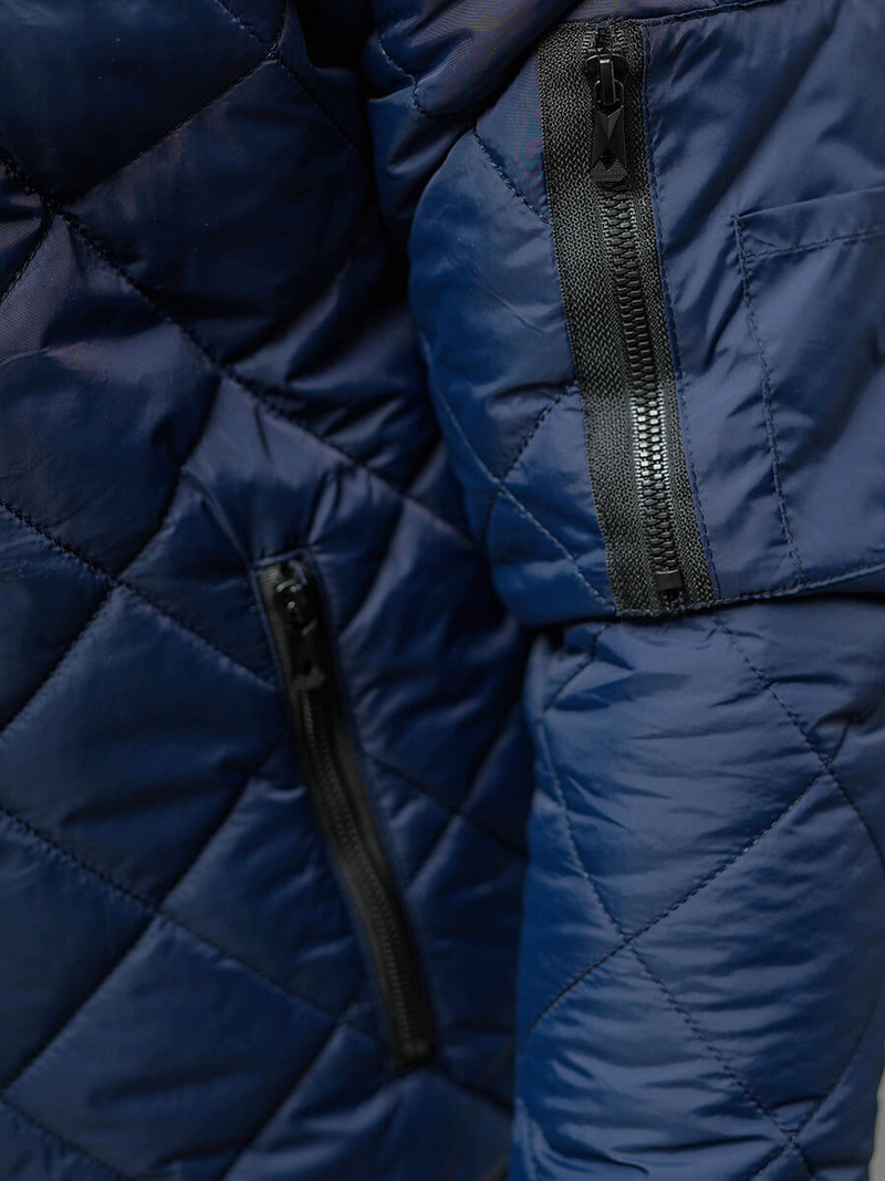 Veste Homme Bleu Foncé OZONEE JS/8M986/215