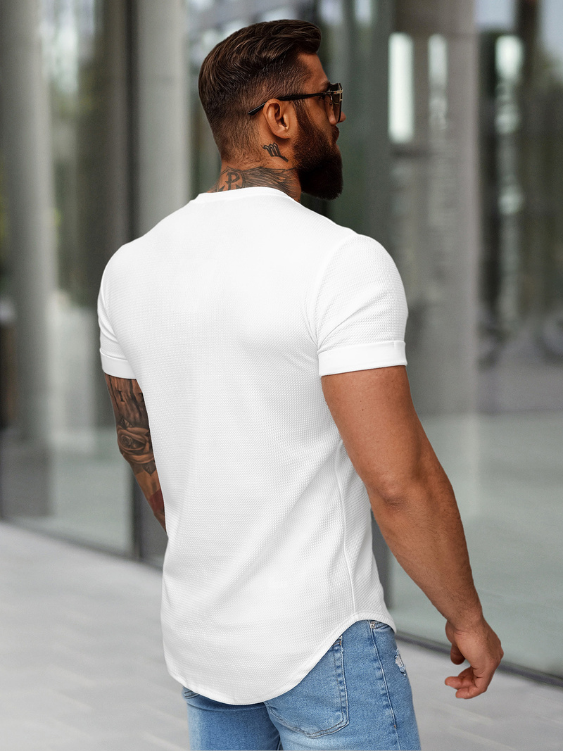 T-shirt Homme Blanc OZONEE O/B1215
