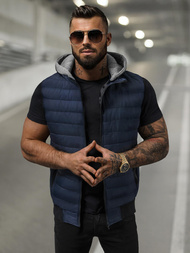 Veste Sans Manches Homme Bleu Foncé OZONEE JS/8M983/215
