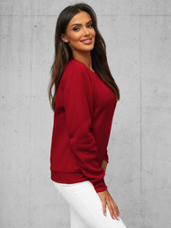 Sweat femme rouge foncé OZONEE JS/W01Z