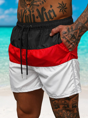 Short de bain homme noir/blanc OZONEE JS/17K567/3