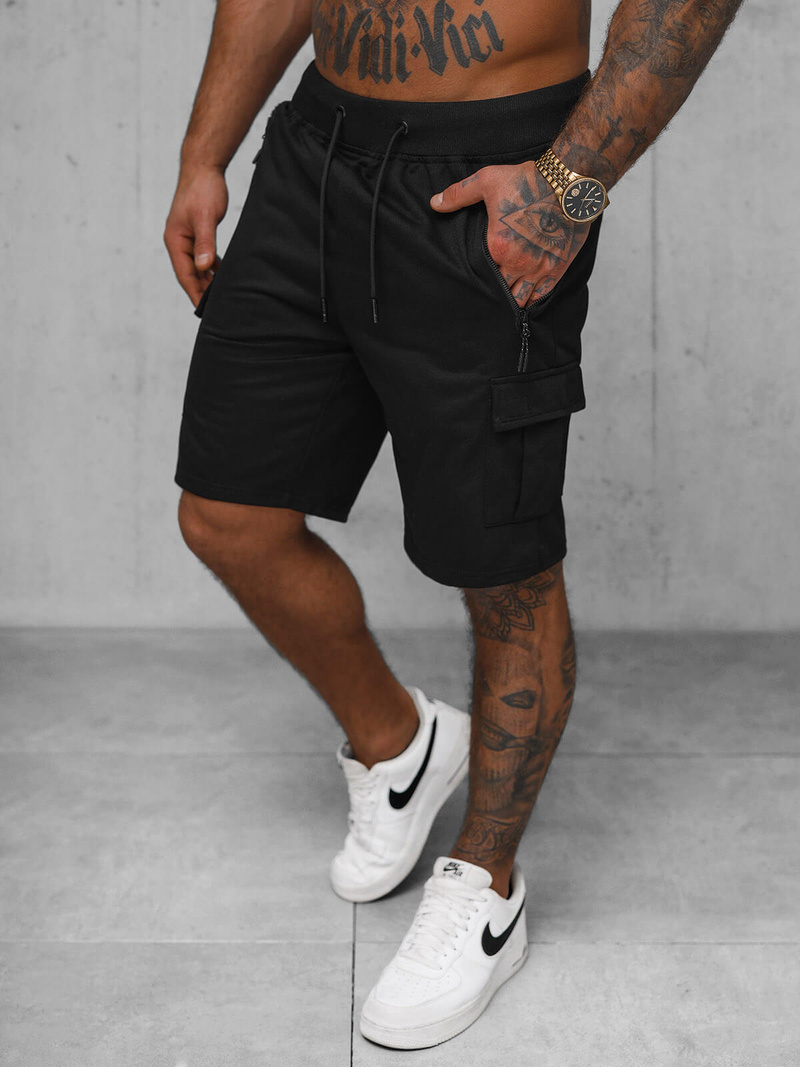 Short Homme Noir OZONEE JS/8K1503/3