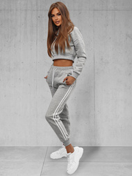 Ensemble de survêtement deux pièces gris OZONEE JS/8C67/2Z