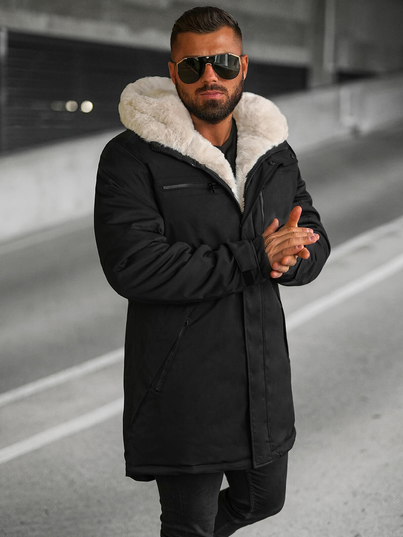 Veste D'hiver Noir OZONEE JS/22M316/392Z