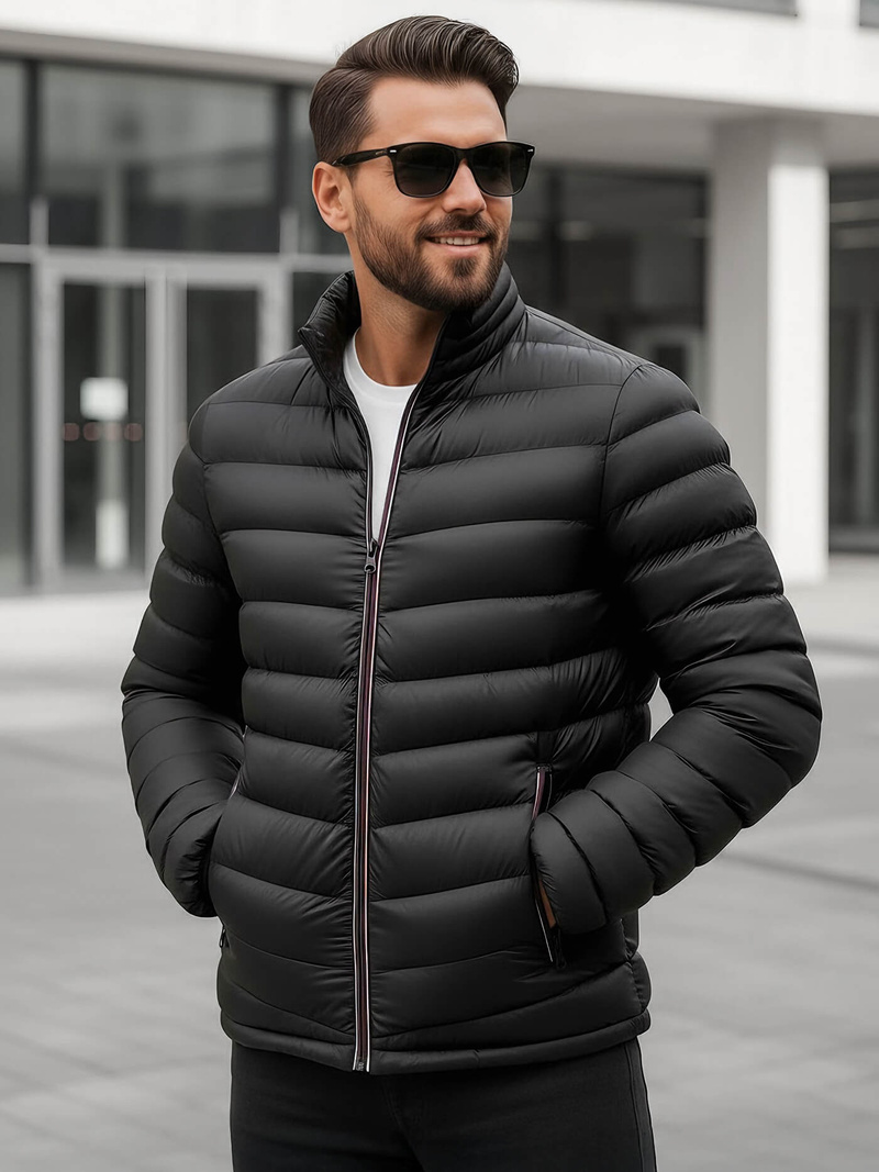 Veste Homme Noir OZONEE JS/SM71Z