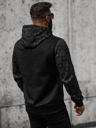 Sweatshirt à capuche homme noir OZONEE O/B265