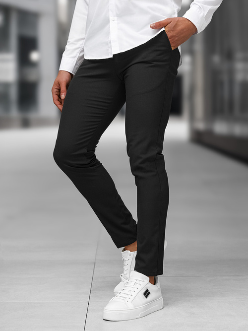 Pantalon Chino Homme Noir OZONEE DJ/5526Z
