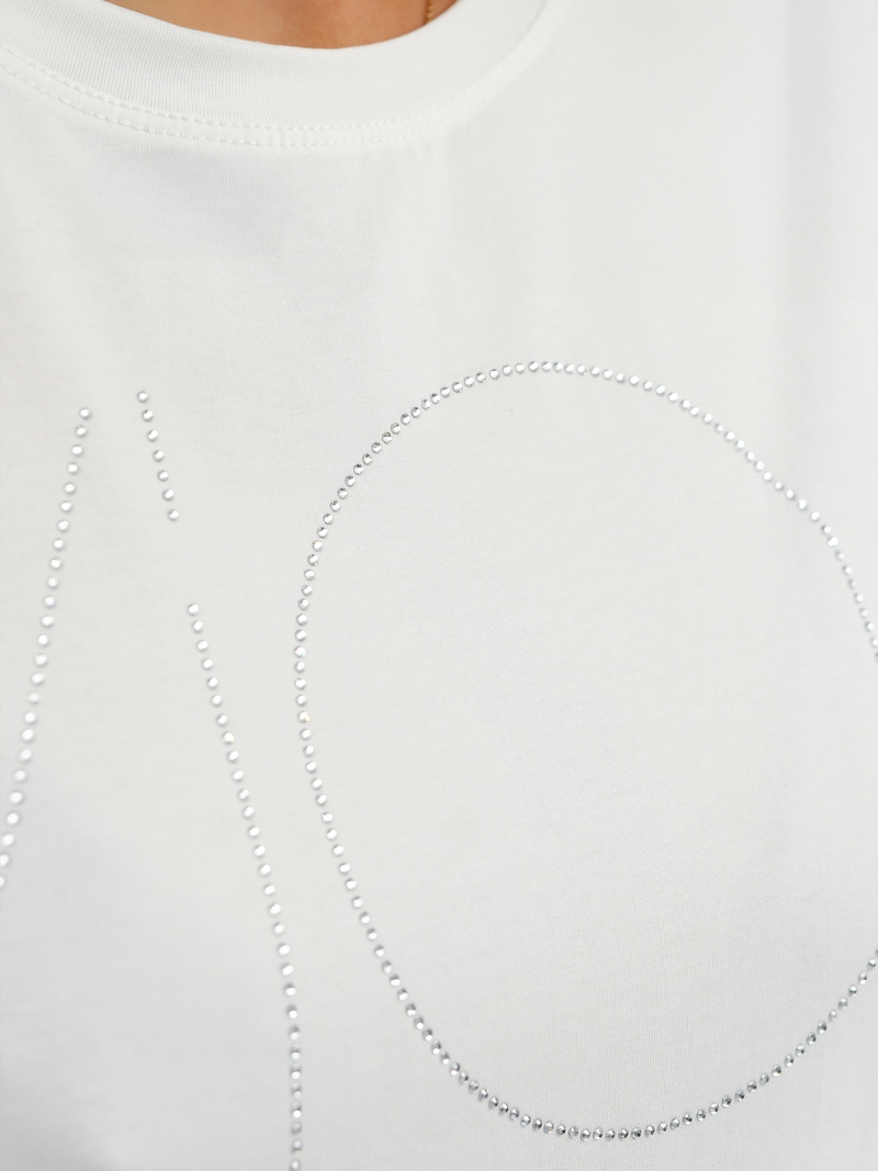 T-shirt femme blanc OZONEE JS/YJ77841