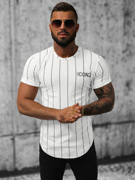 T-shirt Homme Blanc OZONEE O/P1116