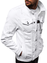 Veste en jean Homme Blanc OZONEE G/600