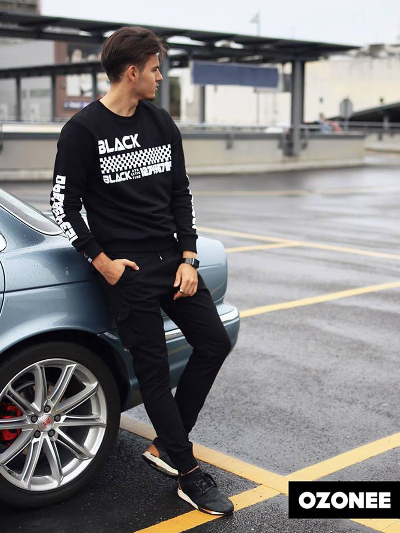 Pantalon Jogger Homme Noir OZONEE A/705