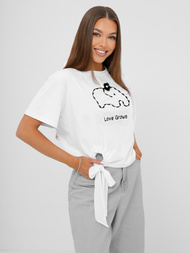 T-shirt femme blanc OZONEE JS/RJ77247