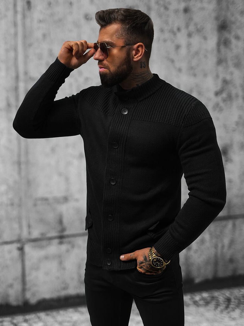 Pullover Homme Noir OZONEE NB/MM6011/4