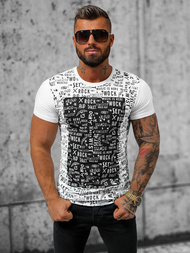 T-shirt Homme Blanc OZONEE O/T122/1Z
