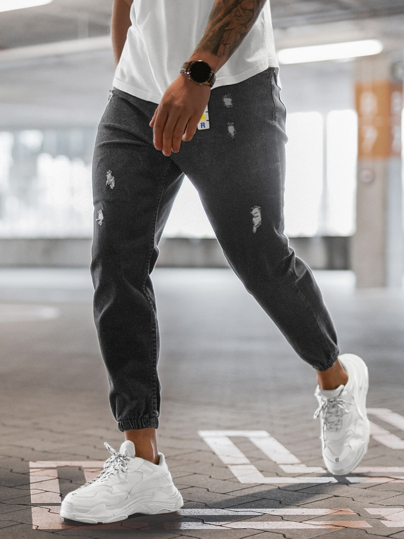 Pantalon Jogger Homme Gris Foncé OZONEE DO/6108/5