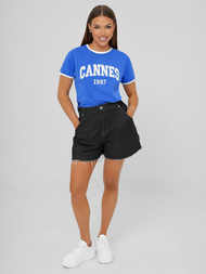 T-shirt femme bleu OZONEE JS/R62184