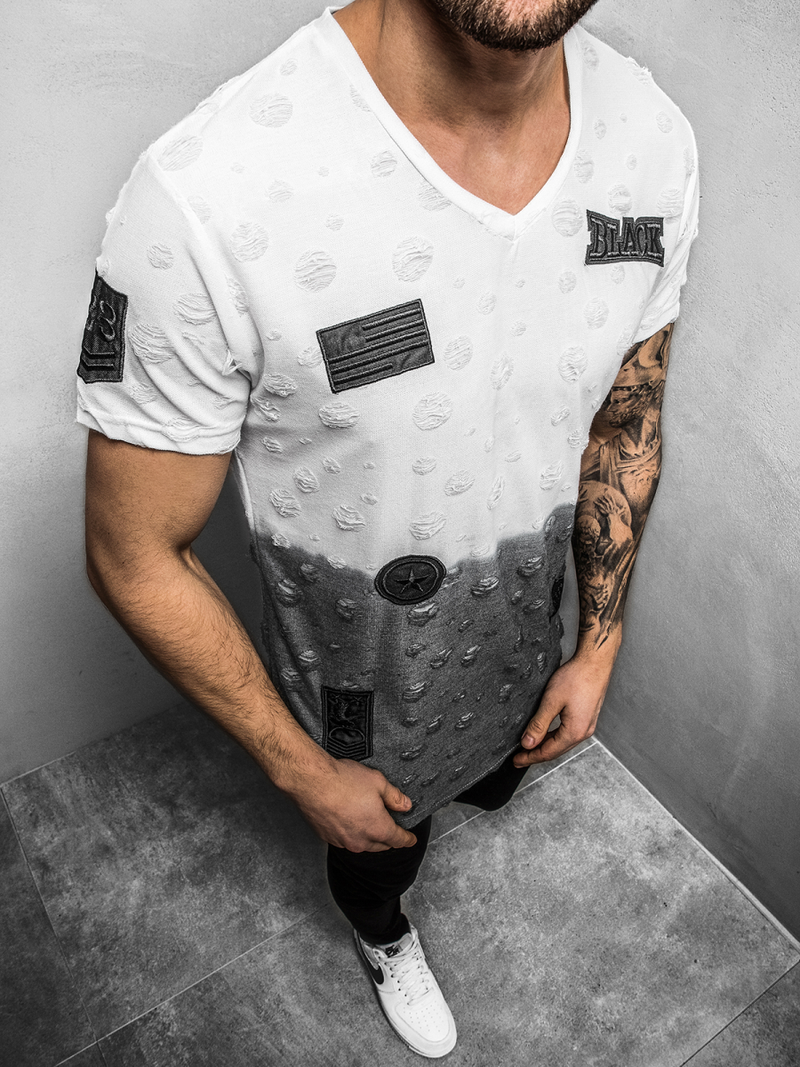 T-Shirt Homme Blanc MJ/318YZ