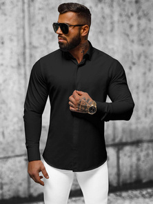 Chemise Homme Noir OZONEE O/V75