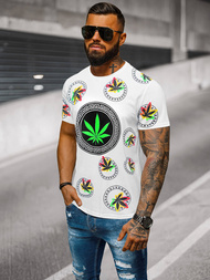 T-shirt Homme Blanc OZONEE O/T135/1