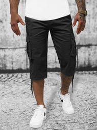 Short Chino Homme 3/4 Noir OZONEE T/XX160082/1