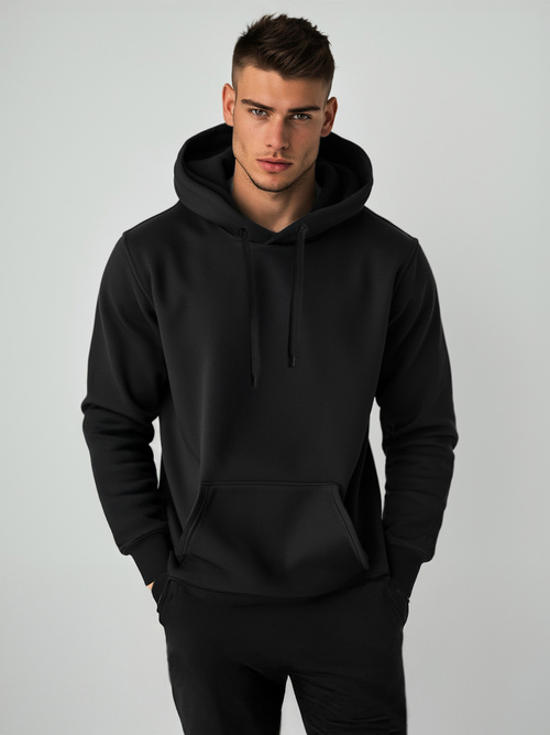 Sweatshirt Homme Noir OZONEE JS/2009Z