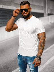 T-shirt Homme Blanc OZONEE NB/MT3056Z
