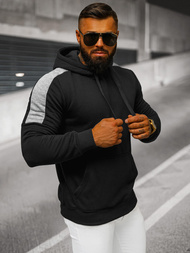 Sweatshirt à capuche homme noir OZONEE JS/8B1311/3