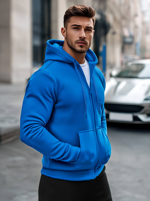 Sweatshirt Homme Bleu OZONEE JS/2008Z