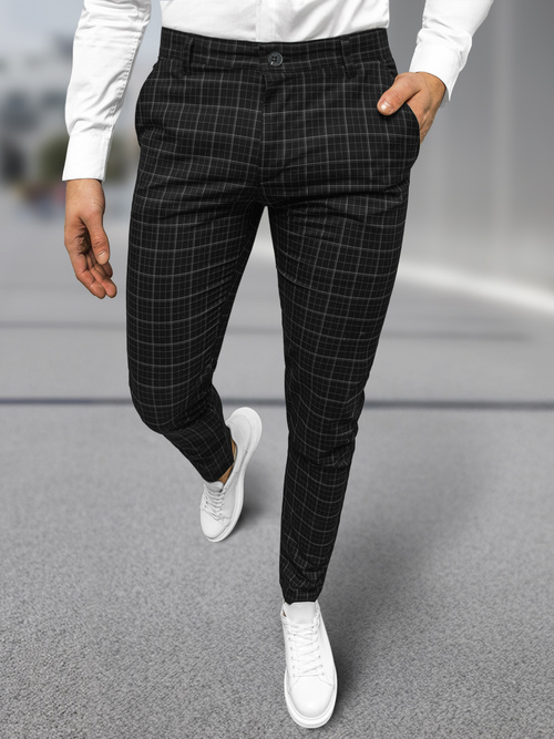 Pantalon Chino Homme Noir OZONEE DJ/5515