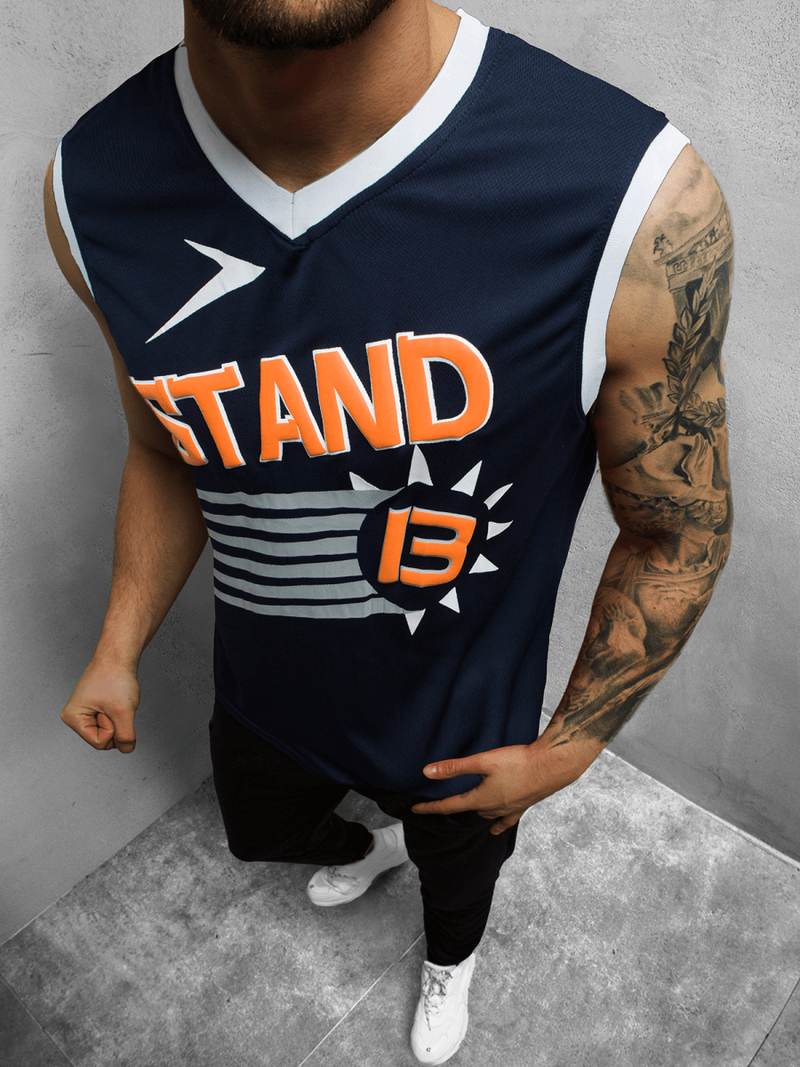 T-Shirt Homme Bleu foncé OZONEE JS/68S10175