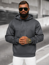 Sweatshirt à capuche homme gris foncé OZONEE JS/27B6502/5