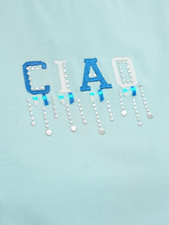 T-shirt femme bleu clair OZONEE JS/RJ77542