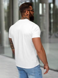 T-shirt Homme Blanc OZONEE O/QQ1386