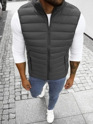 Veste Sans Manches Homme Gris Foncé OZONEE JS/M711/105