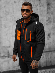 Veste Softshell Homme Noir et Orange OZONEE JS/HH026/1Z