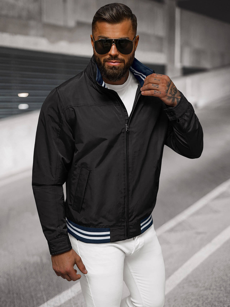 Veste Homme Noir OZONEE JS/5M3101/392Z