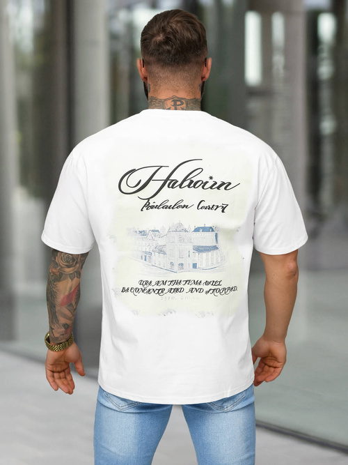 T-shirt Homme Blanc OZONEE O/YN2/632