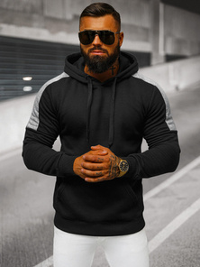 Sweatshirt à capuche homme noir OZONEE JS/8B1311/3