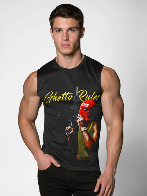 T-shirt Homme Noir OZONEE O/T107/3Z