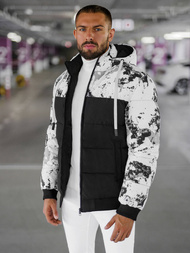 Veste D'hiver Blanc et Noir OZONEE JS/31M5030/392Z