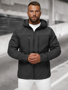 Veste softshell hommes gris foncé OZONEE JS/27B6525/5