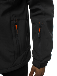 Veste Homme noir-orange OZONEE GE/12262