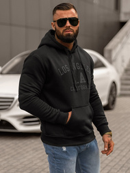 Sweatshirt à capuche homme noir OZONEE JS/8B1356/3