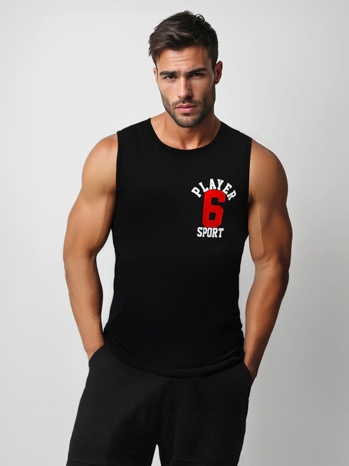 T-shirt Homme Noir OZONEE JS/8B1717/3