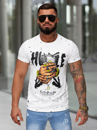 T-shirt Homme Blanc OZONEE JS/8B1389/1