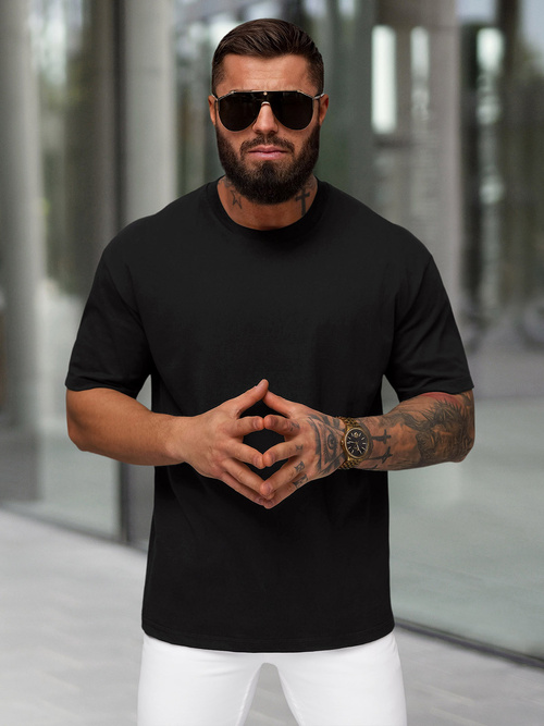 T-shirt Homme Noir OZONEE JS/67T1298/3