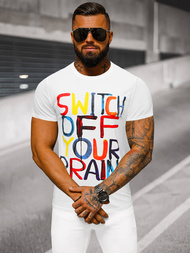 T-shirt Homme Blanc OZONEE O/T125/1Z