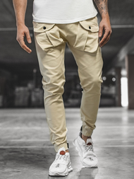 Pantalon Jogger Homme Beige OZONEE G/11144